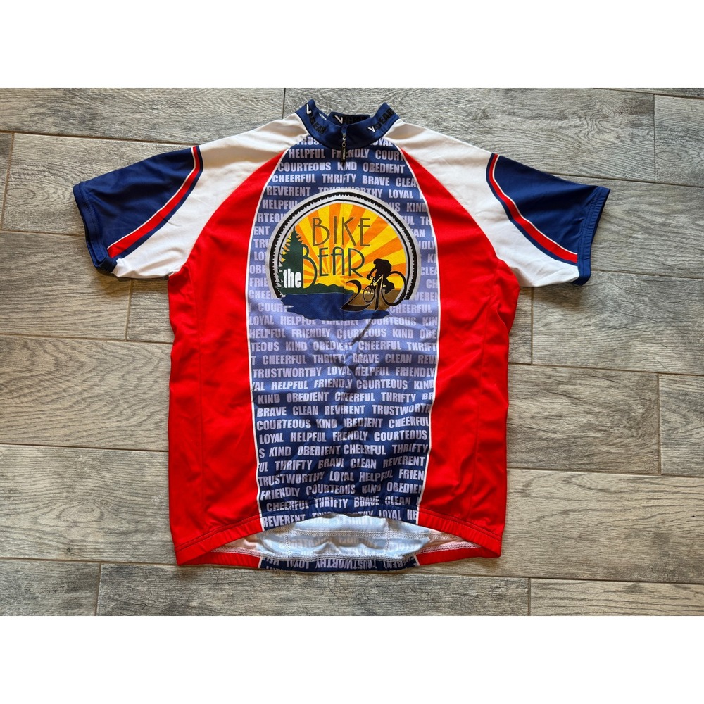 The Bike Bear 2010 Cycling Jersey Mens XL Club Cut V-Gear Graphic AOP Shirt